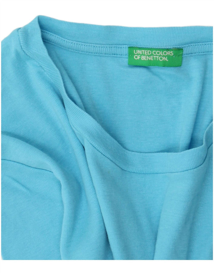 Benetton ženska majica kratkih rukava s grafičkim motivima UK 14 srednje plava