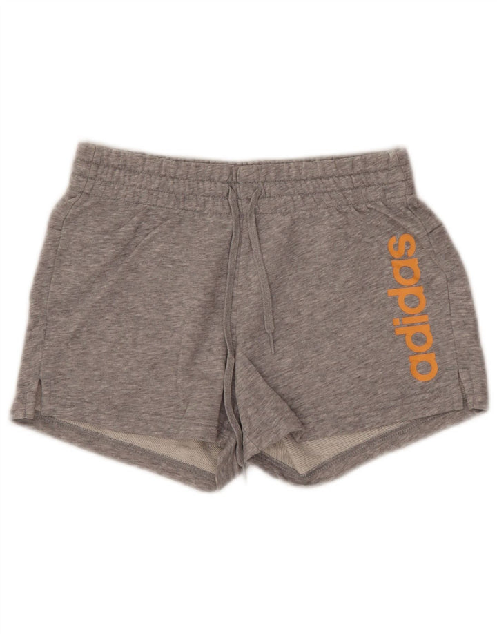 ADIDAS ženske kratke sportske hlače s grafičkim motivima UK 4/6 XS sivi pamuk