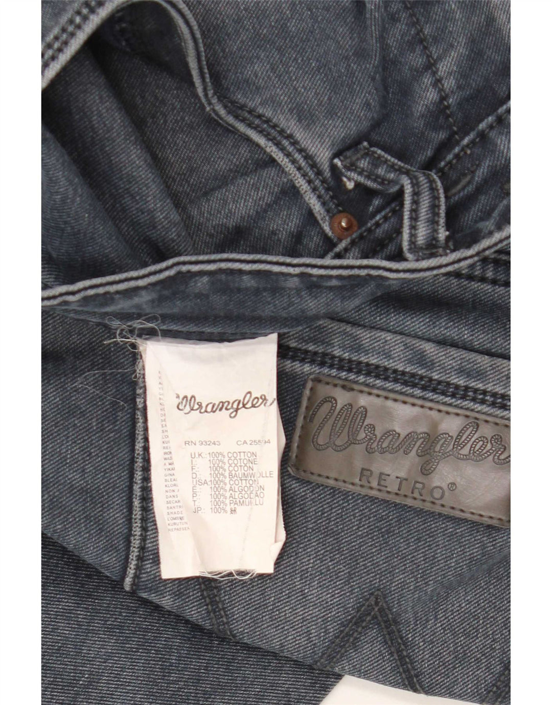 Wrangler muške ravne traperice W36 L30 plavi pamuk