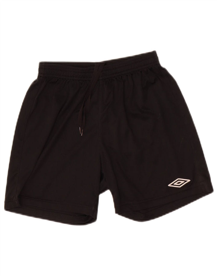 UMBRO Boys Sport Shorts 11-12 Years Large Black Polyester