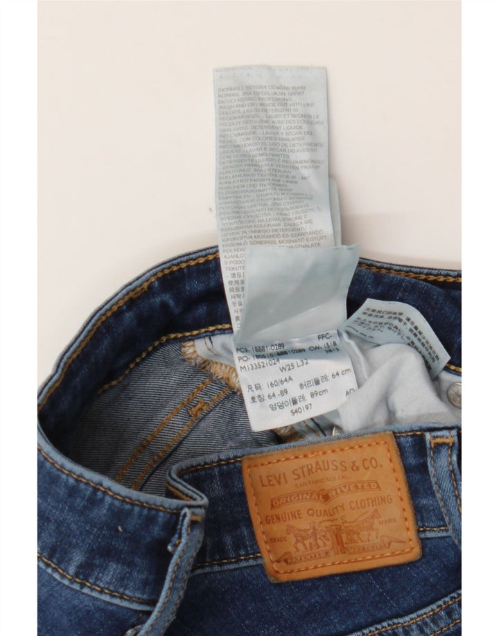 LEVI'S ženske 711 uske traperice W25 L32 plavi pamuk