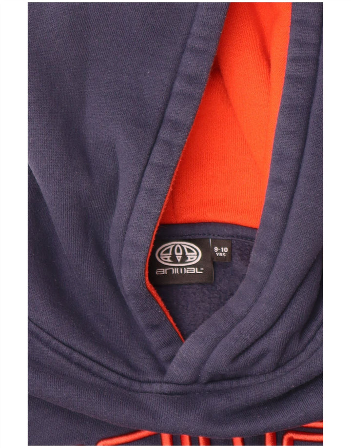 ANIMAL majica s kapuljačom s kapuljačom za dječake 9-10 godina, tamnoplavi pamuk