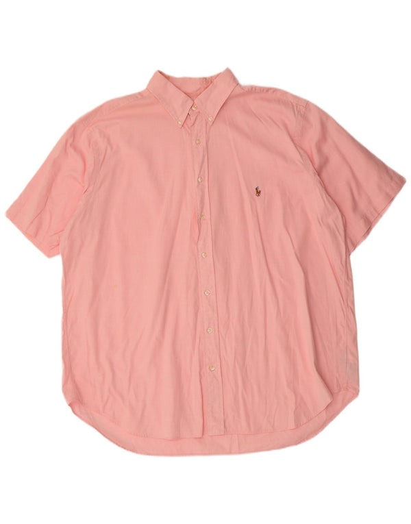 Polo Ralph Lauren Mens Big Short Sleeve Classic Fit Shirt XL Pink Cotton