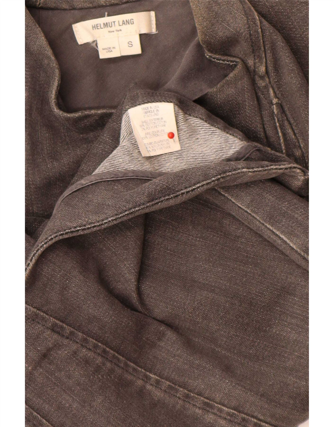 Helmut Lang Ženska asimetrična biciklistička jakna UK 10 Small Grey Colourblock