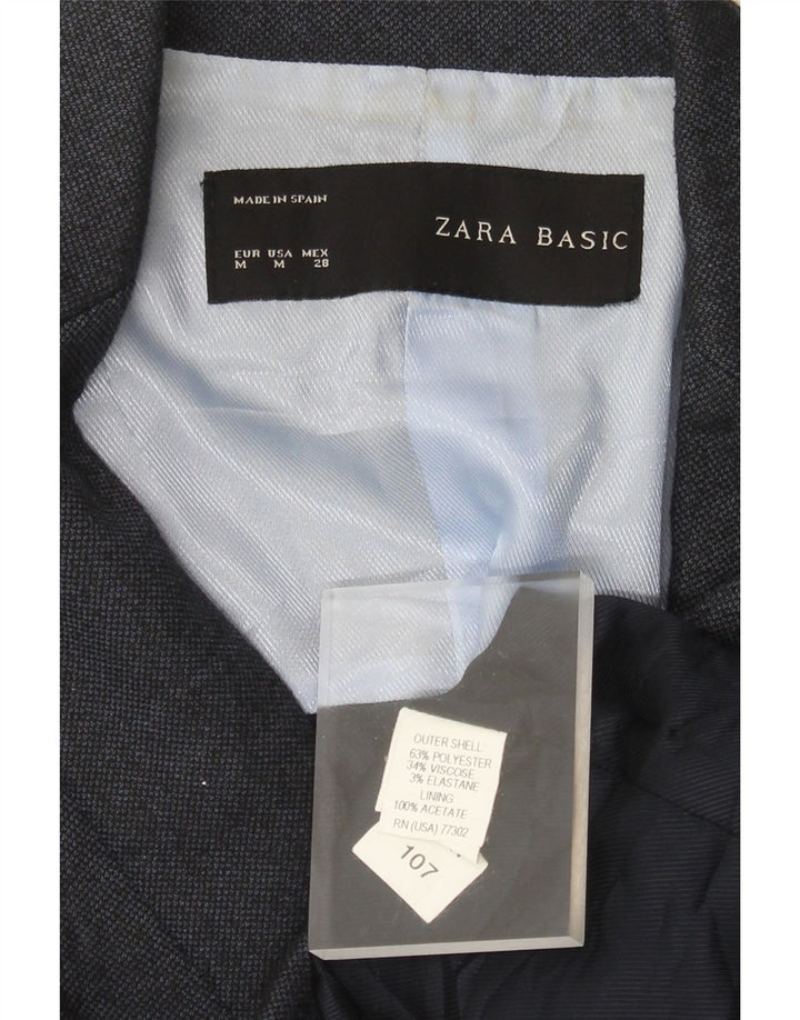Zara ženski sako sa 1 gumbom UK 12 Srednji tamnoplavi poliester