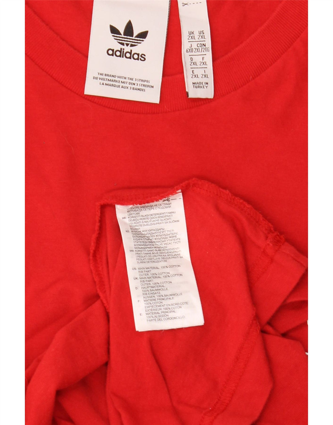 Adidas muška majica kratkih rukava 2XL crveni pamuk
