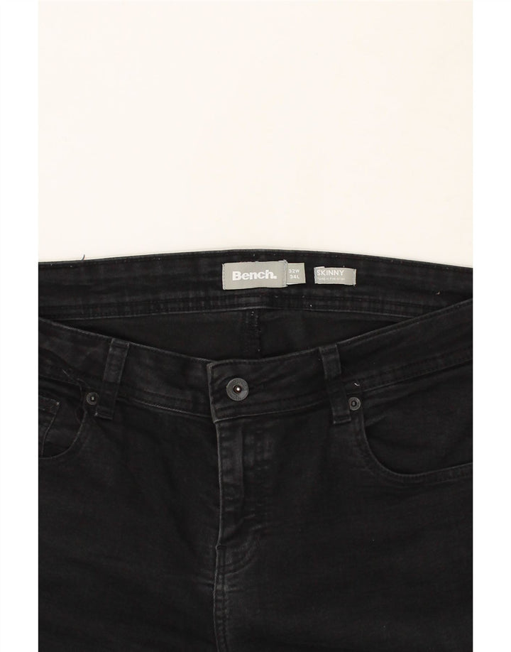 BENCH Womens Skinny Jeans W32 L34 Black Cotton Vintage Bench and Second-Hand Bench from Messina Hembry 