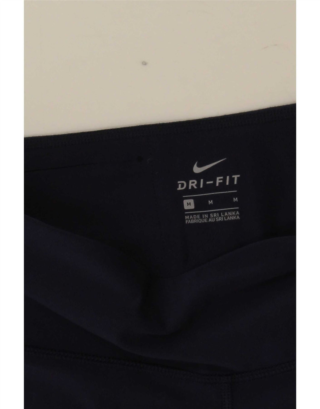 Nike Ženske Dri Fit Leggings UK 12 Medium Navy Blue Colourblock