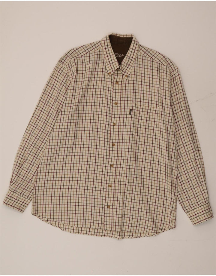 Barbour muška košulja 2XL bež gingham pamuk