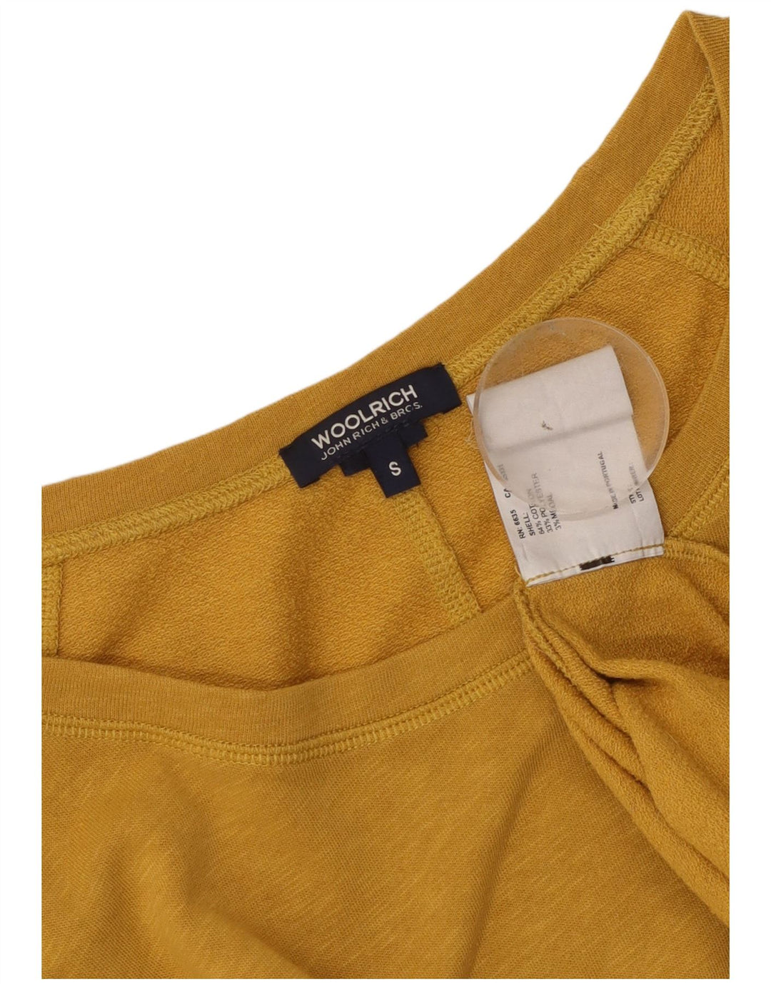 Woolrich ženska prevelika majica dugih rukava UK 10, mali žuti pamuk