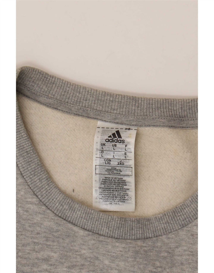 Adidas muška majica s kratkim rukavima Veliki sivi pamuk