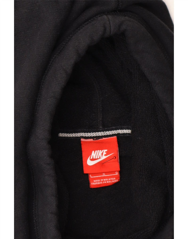 NIKE Mens Hoodie Jumper Large Black Cotton Vintage Nike and Second-Hand Nike from Messina Hembry 
