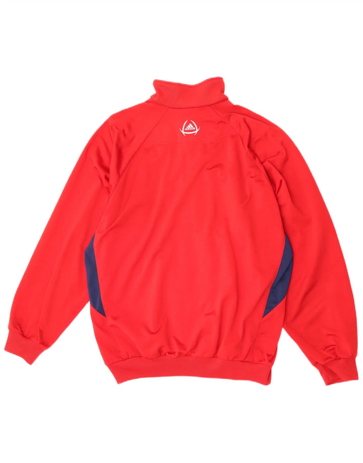 Adidas muška trenirka gornja jakna UK 40/42 poliester srednje crvene boje