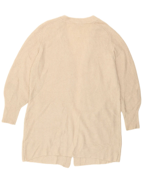 Fat Face ženski prekomjerni dugi kardigan pulover UK 16 Large Off White