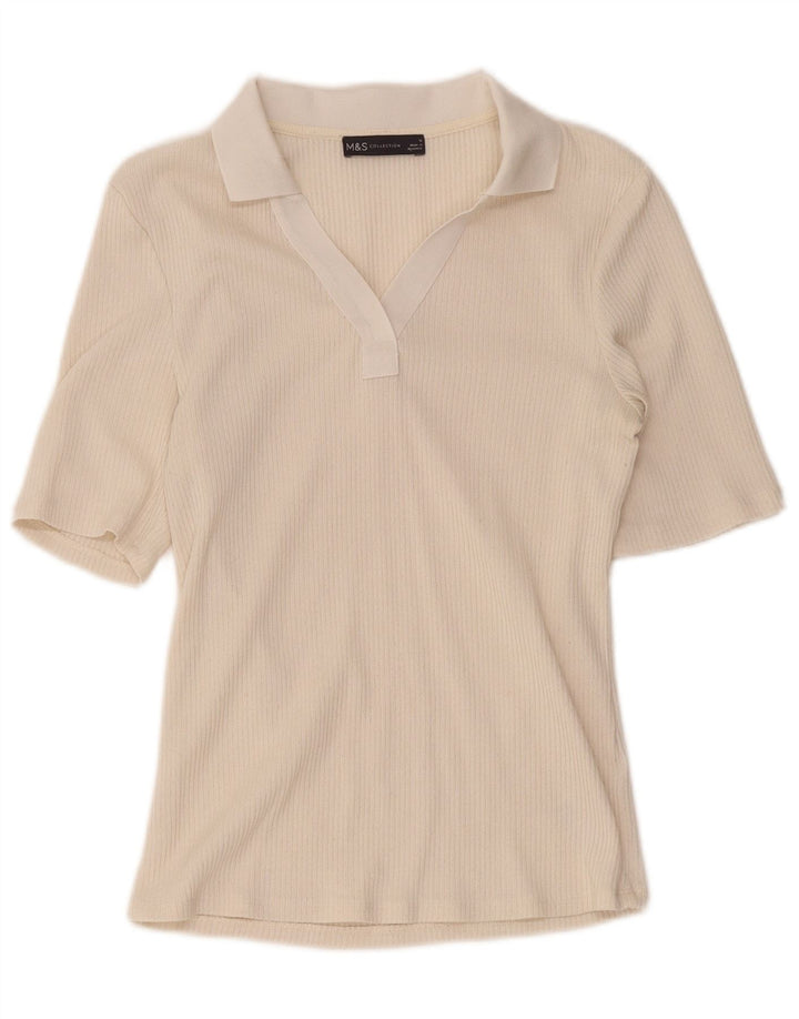 Marks & Spencer ženska polo majica UK 12 srednje bež poliester