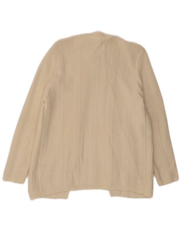 Vintage ženski kardigan pulover na kravatu UK 16 Large Off White