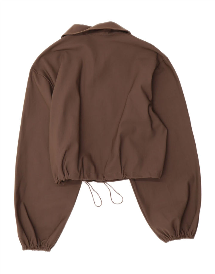 Zara ženska bomber jakna UK 10 Mala smeđa poliamid