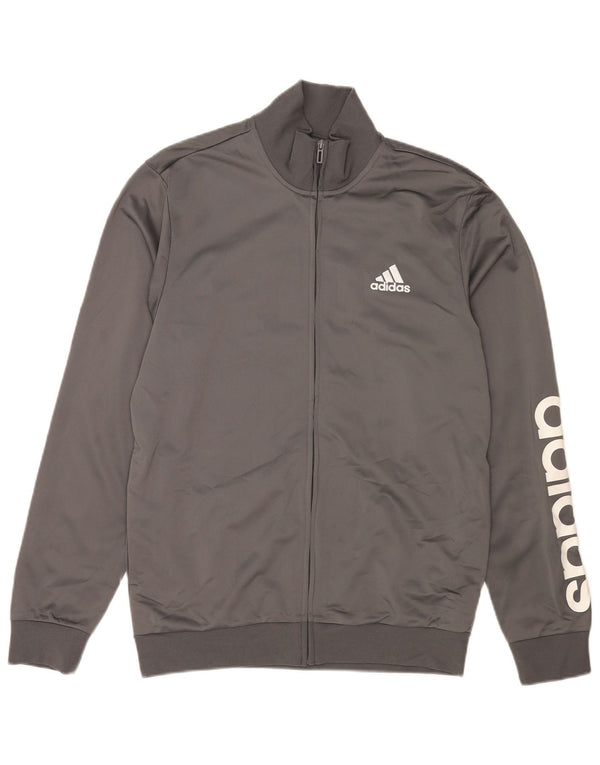 Adidas muška grafička trenirka gornja jakna UK 40/42 srednje sivi poliester