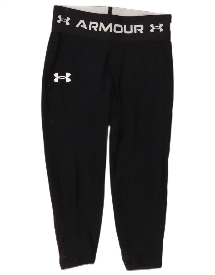 Under Armour Graphic Capri tajice za djevojčice 7-8 godina Male crne poliesterske
