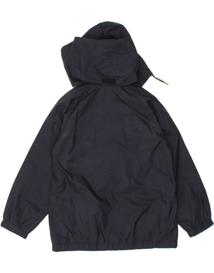 REEBOK Boys Hooded Rain Jacket 13-14 Years Medium Navy Blue Nylon Vintage Reebok and Second-Hand Reebok from Messina Hembry 