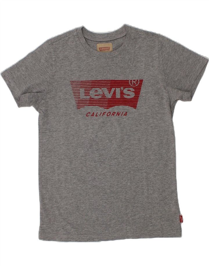 LEVI'S Boys Graphic T-Shirt Top 9-10 Years Grey Cotton Vintage Levi's and Second-Hand Levi's from Messina Hembry 