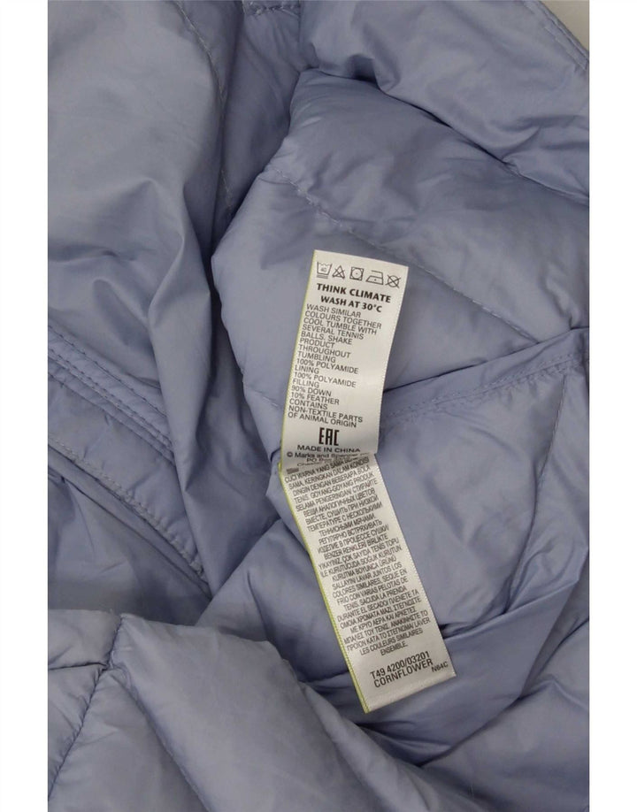 Marks & Spencer ženska podstavljena jakna UK 12 srednje plavi poliamid