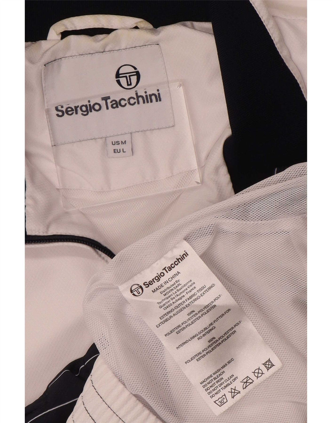 Gornja jakna muške trenirke Sergio Tacchini srednje bijele boje