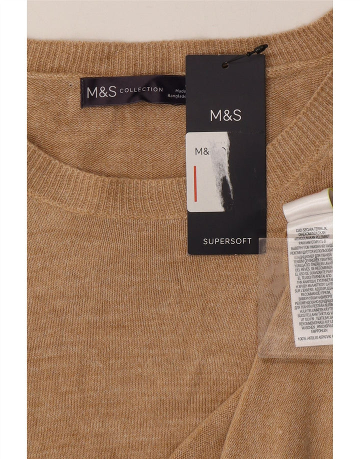 MARKS & SPENCER ženski džemper s okruglim izrezom UK 22 3XL bež akril