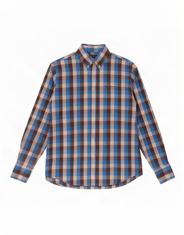 Ben Sherman muška košulja XL plavi gingham pamuk