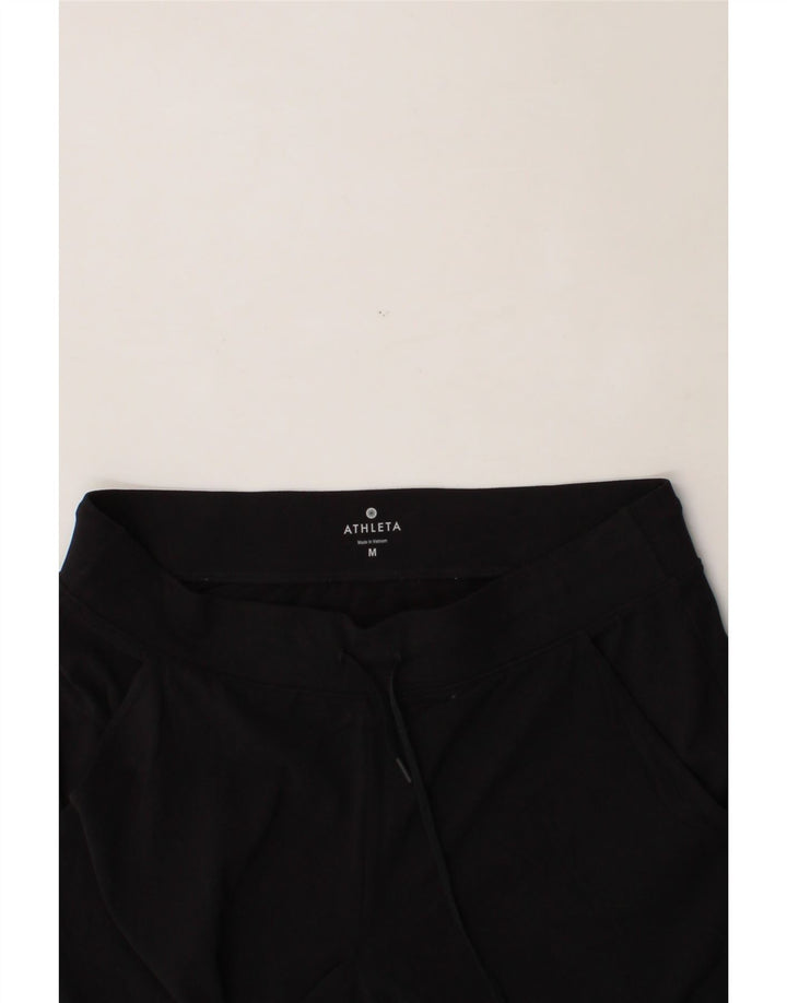ATHLETA Womens Tracksuit Trousers UK 14 Medium Black Nylon Vintage Athleta and Second-Hand Athleta from Messina Hembry 