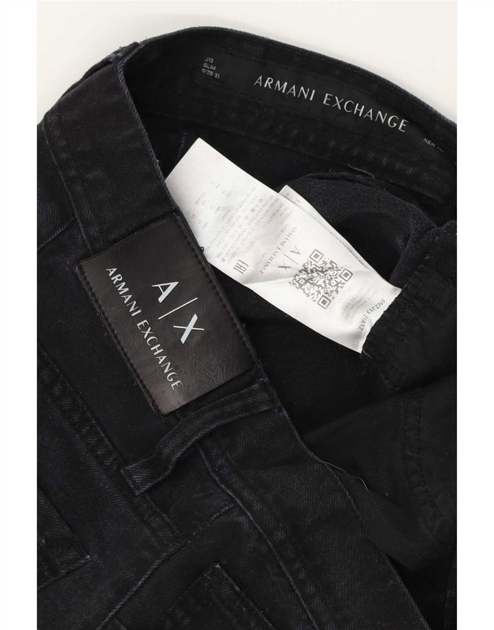 Armani Exchange ženske uske traperice W31 L29 crni pamuk
