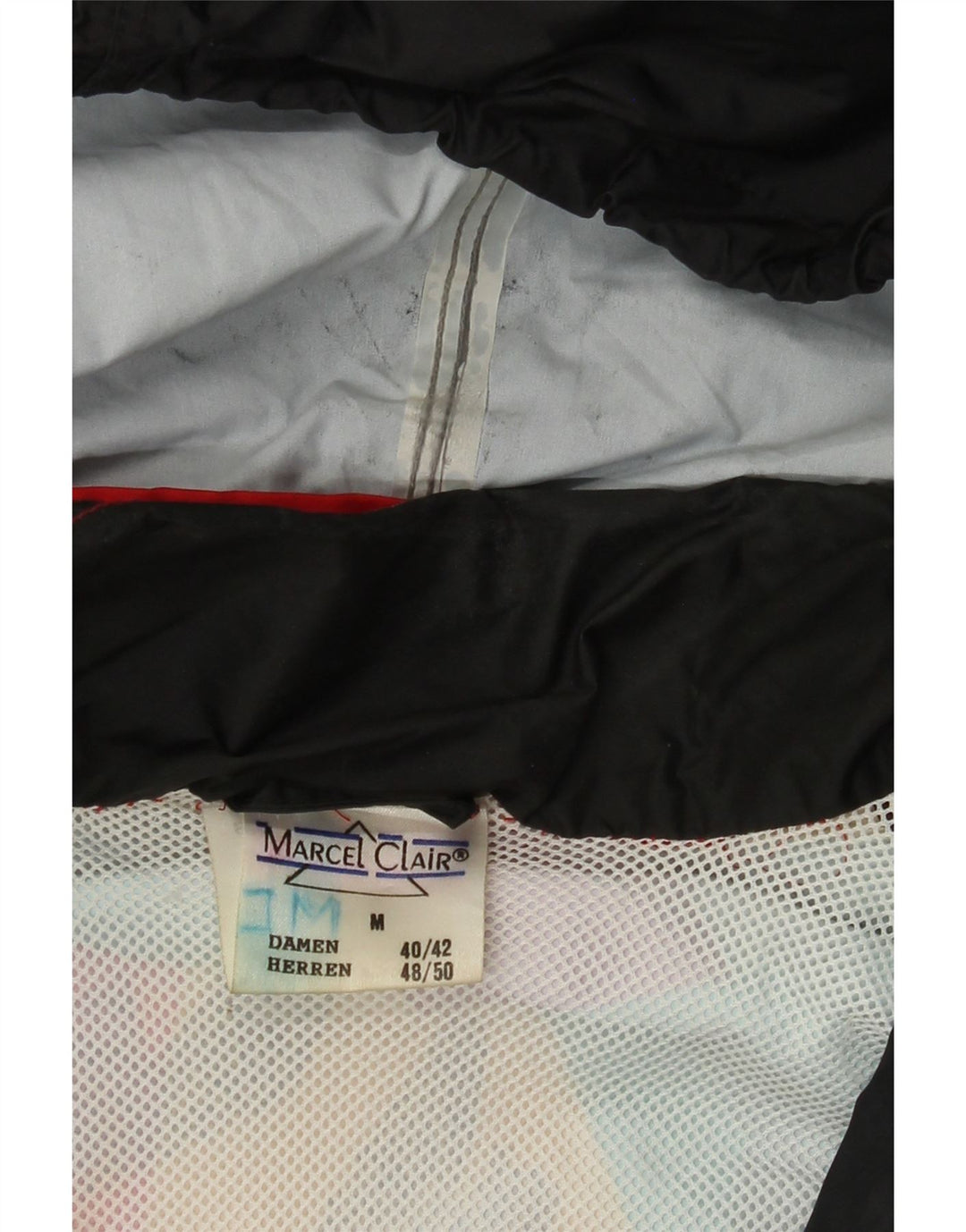 MARCEL CLAIR Muška kišna jakna s kapuljačom širokog kroja UK 38 srednje crna