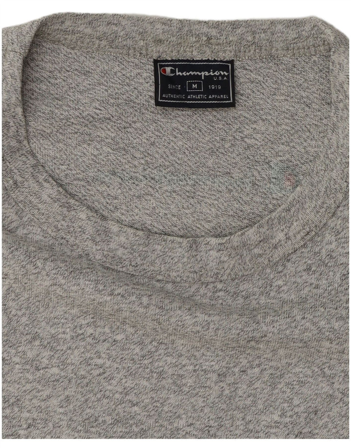 CHAMPION Mens Italia Graphic T-Shirt Top Medium Grey Flecked