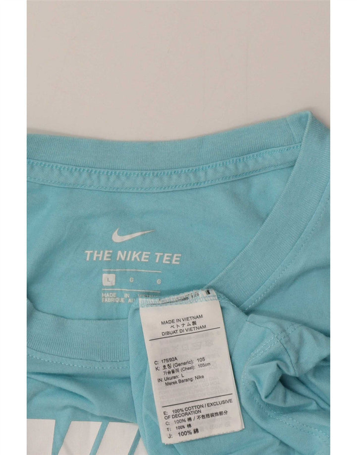 Nike Muška majica kratkih rukava Large Blue Cotton