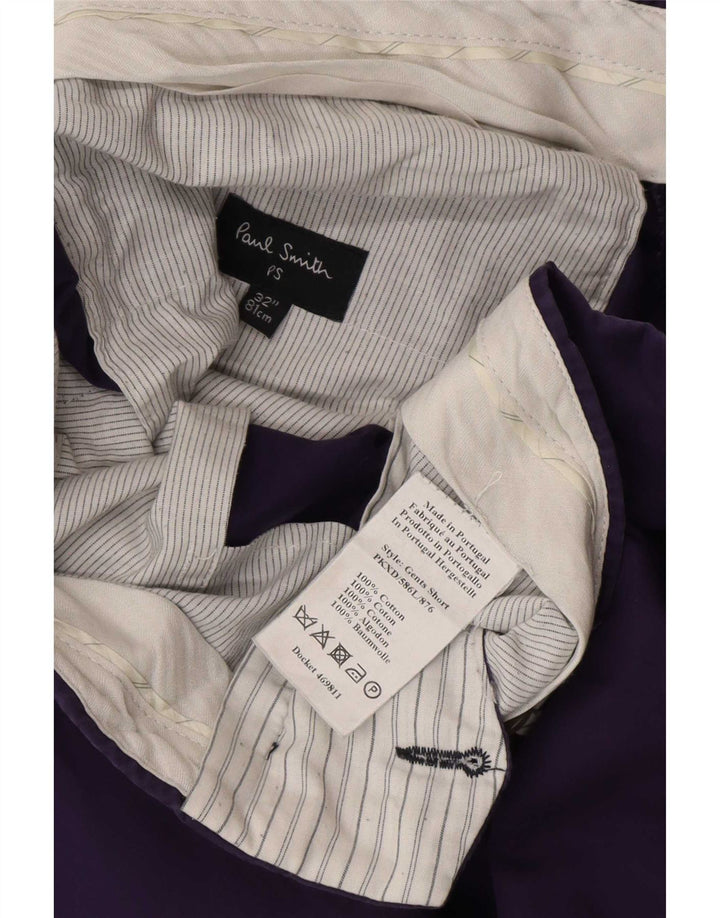 Paul Smith Muške chino kratke hlače W32 Srednje ljubičasti pamuk