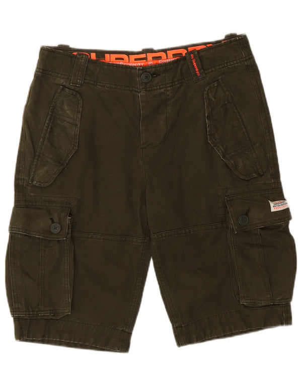 Superdry muške kargo kratke hlače male W29 kaki pamuk