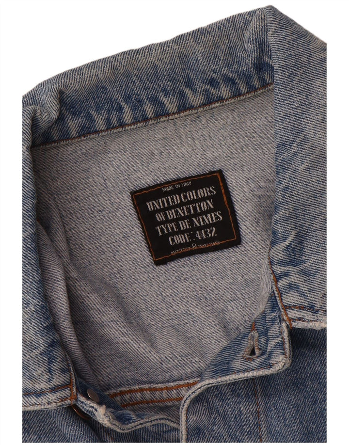 BENETTON muška traper jakna IT 52 XL plavi pamuk