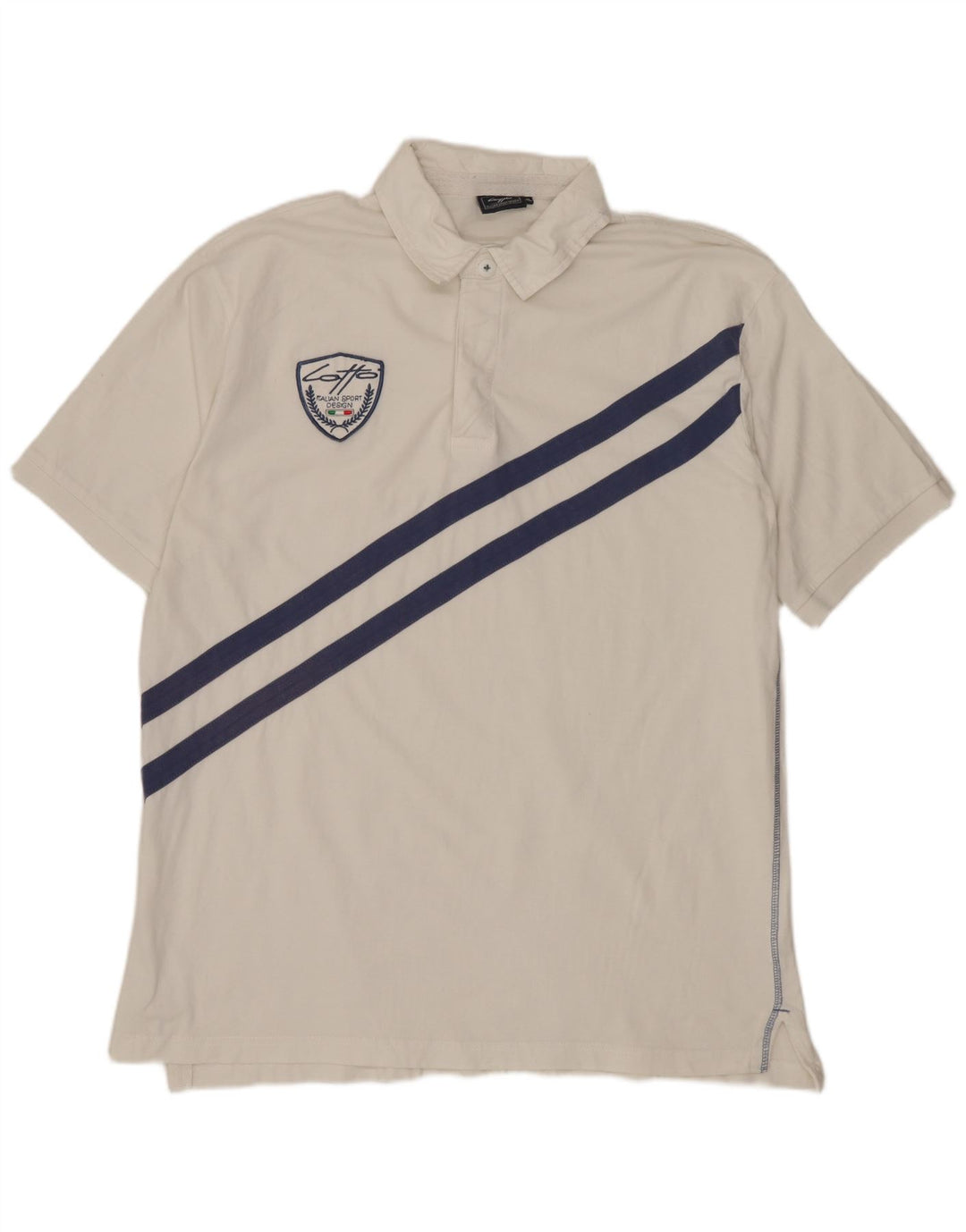 LOTTO muška polo majica XL, bijeli pamuk na pruge