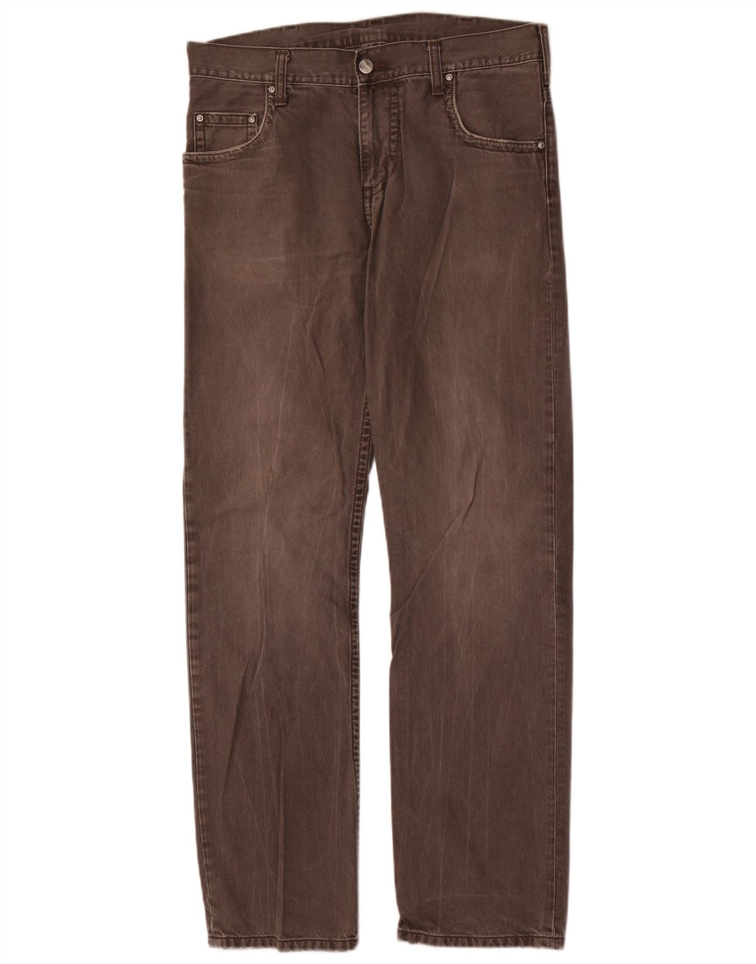 Carhartt muške ravne traperice W30 L32 sivi pamuk