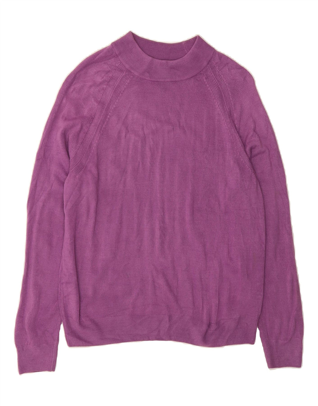 MARKS & SPENCER Womens Turtle Neck Jumper Sweater UK 16 Large Purple Vintage Marks & Spencer and Second-Hand Marks & Spencer from Messina Hembry 