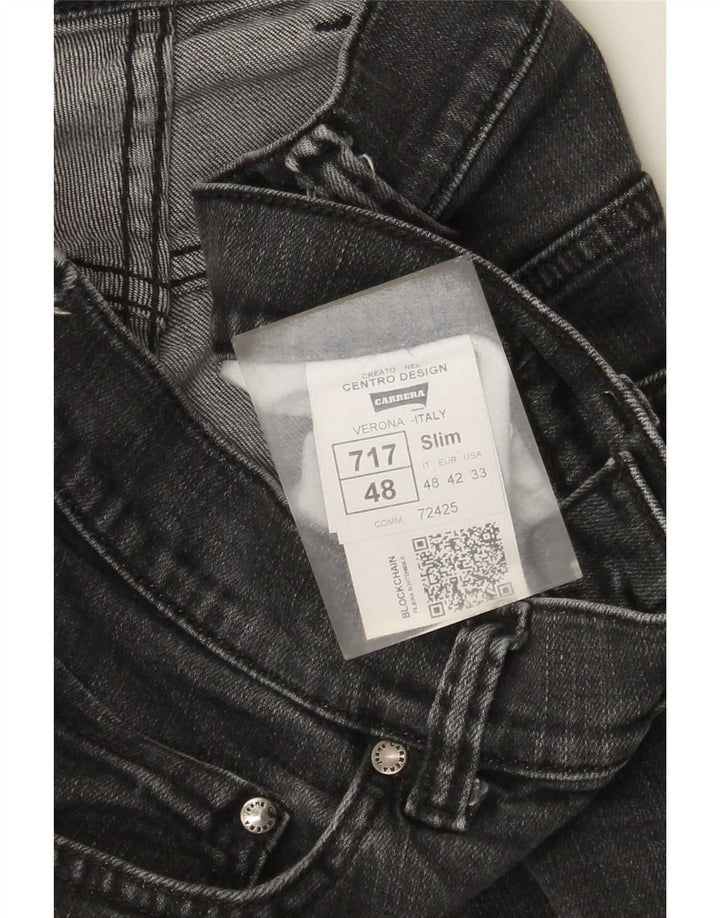 Carrera Mens 717 Slim Jeans W33 L31 Sivi pamuk