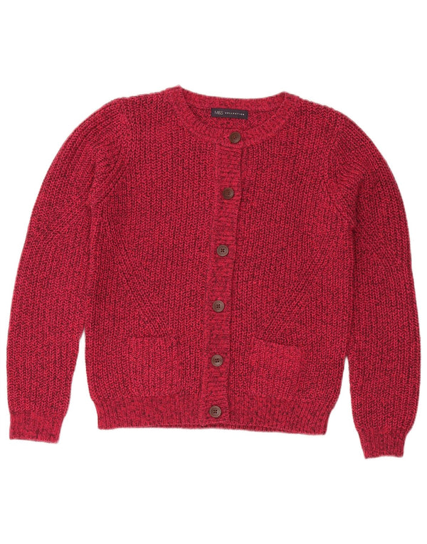 Marks & Spencer ženski preveliki pulover s kardiganom UK 10 Small Pink Flected