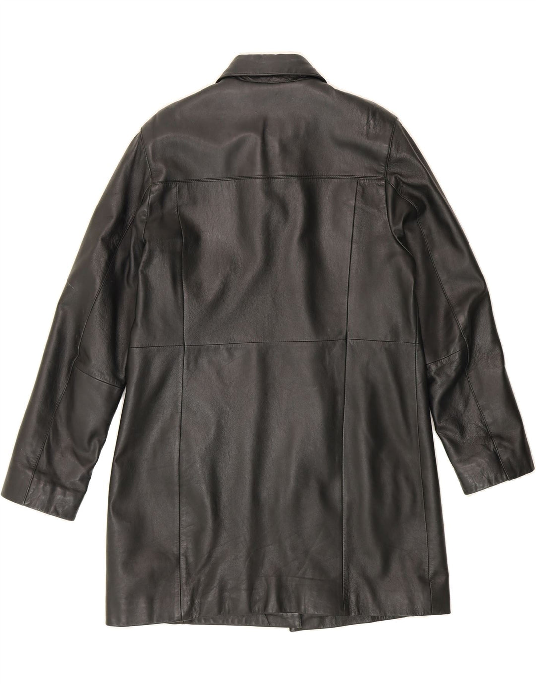NICOLE MILLER Womens Leather Coat UK 16 Large Black Leather Vintage Nicole Miller and Second-Hand Nicole Miller from Messina Hembry 