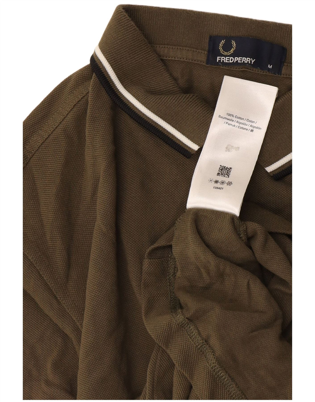 Fred Perry muška polo majica, srednji kaki pamuk