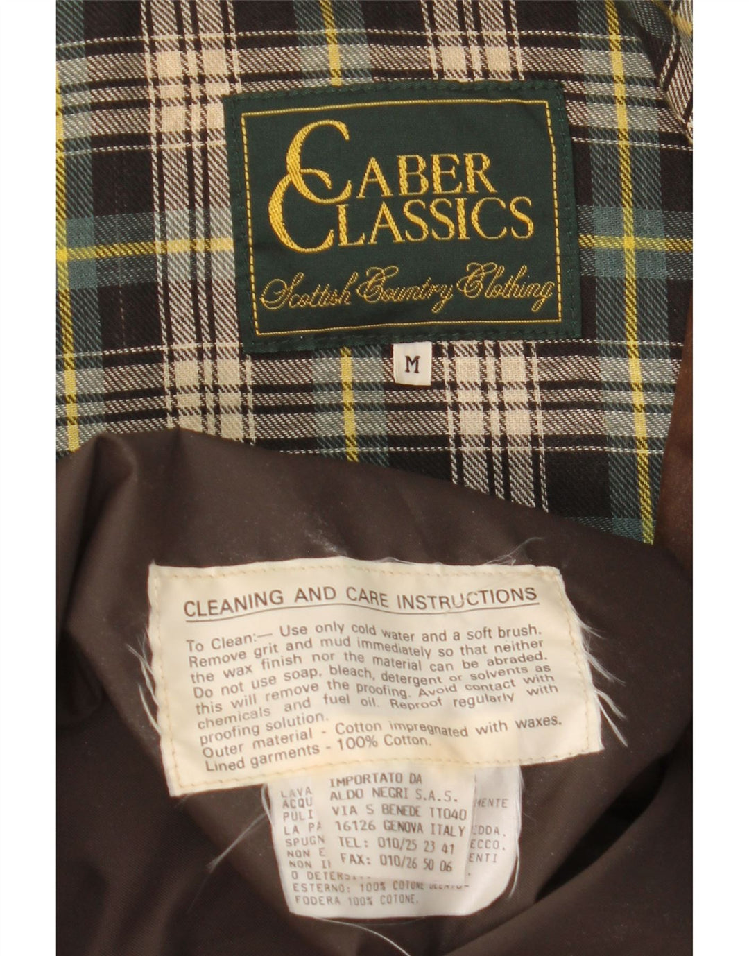 Caber Classics Muška jakna od voštanog pamuka UK 38 Srednje smeđi pamuk