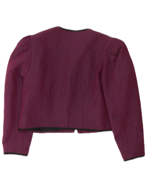 Vintage Womens Bolero Jacket UK 14 Medium Purple Viscose