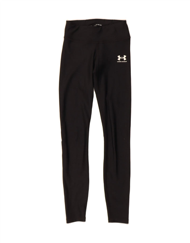 UNDER ARMOUR Womens Leggings UK 4 XS  Black Polyester Vintage Under Armour and Second-Hand Under Armour from Messina Hembry 