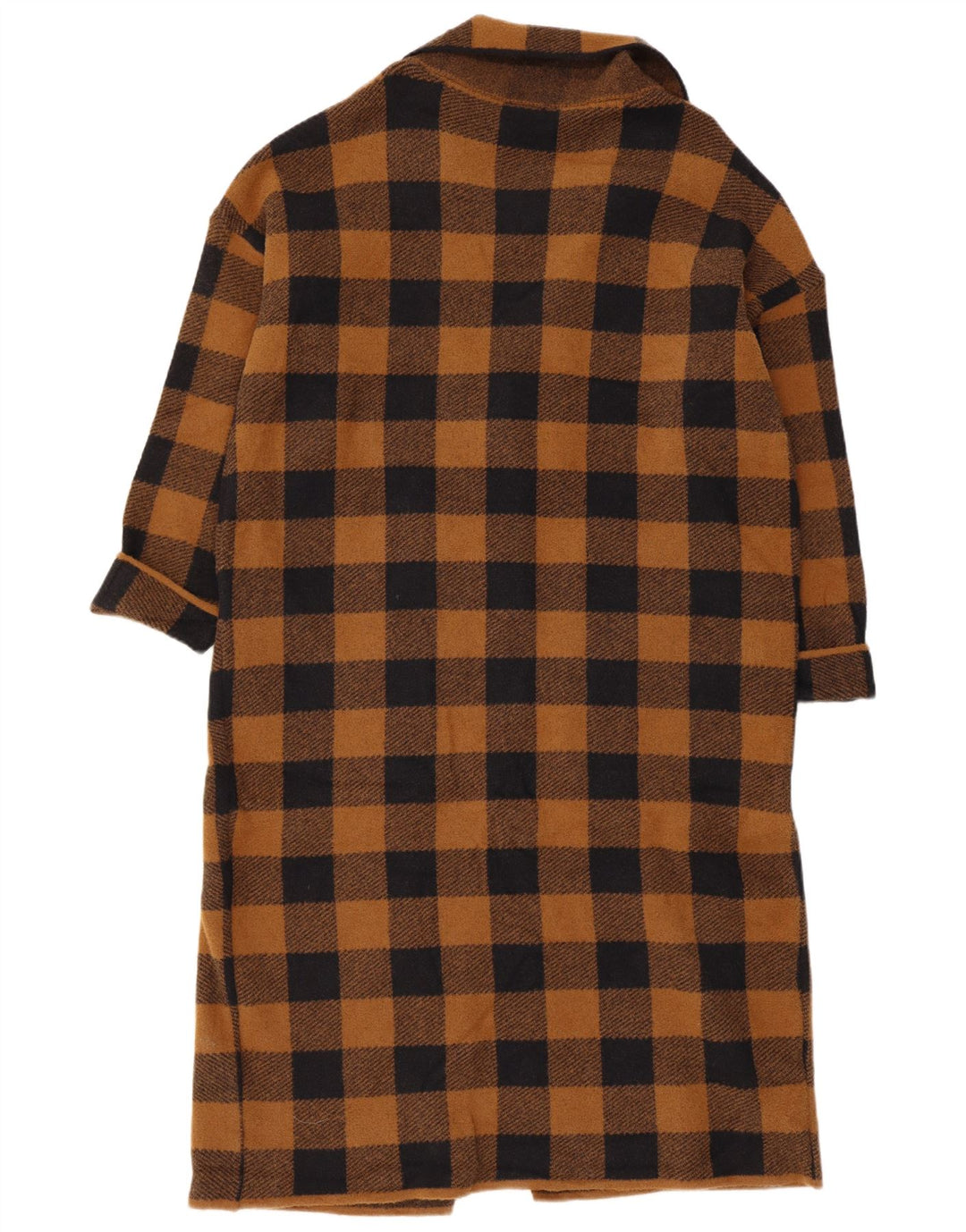 Zara ženski preveliki kaput UK 10 Small Brown Gingham najlon