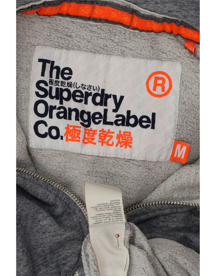 Superdry muški pulover s kapuljačom na patentni zatvarač, srednje plavi flekasti pamuk