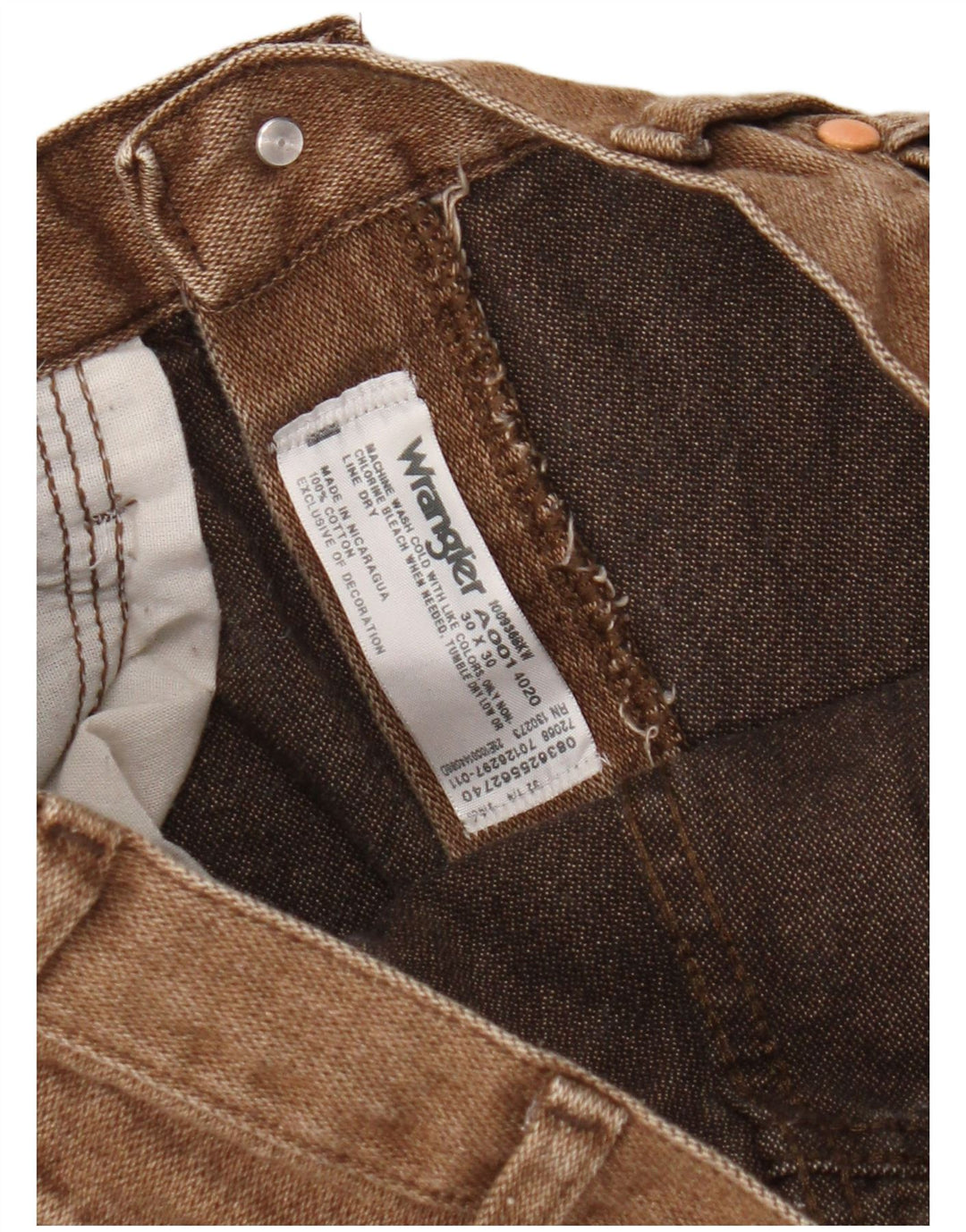 Wrangler ženske ravne traperice W30 L30 smeđi pamuk